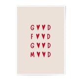 Good Food Mood Photographic Print, Heart Wall Art, Cute Print, Minimalist Art Print, Home Decor - Tawshia